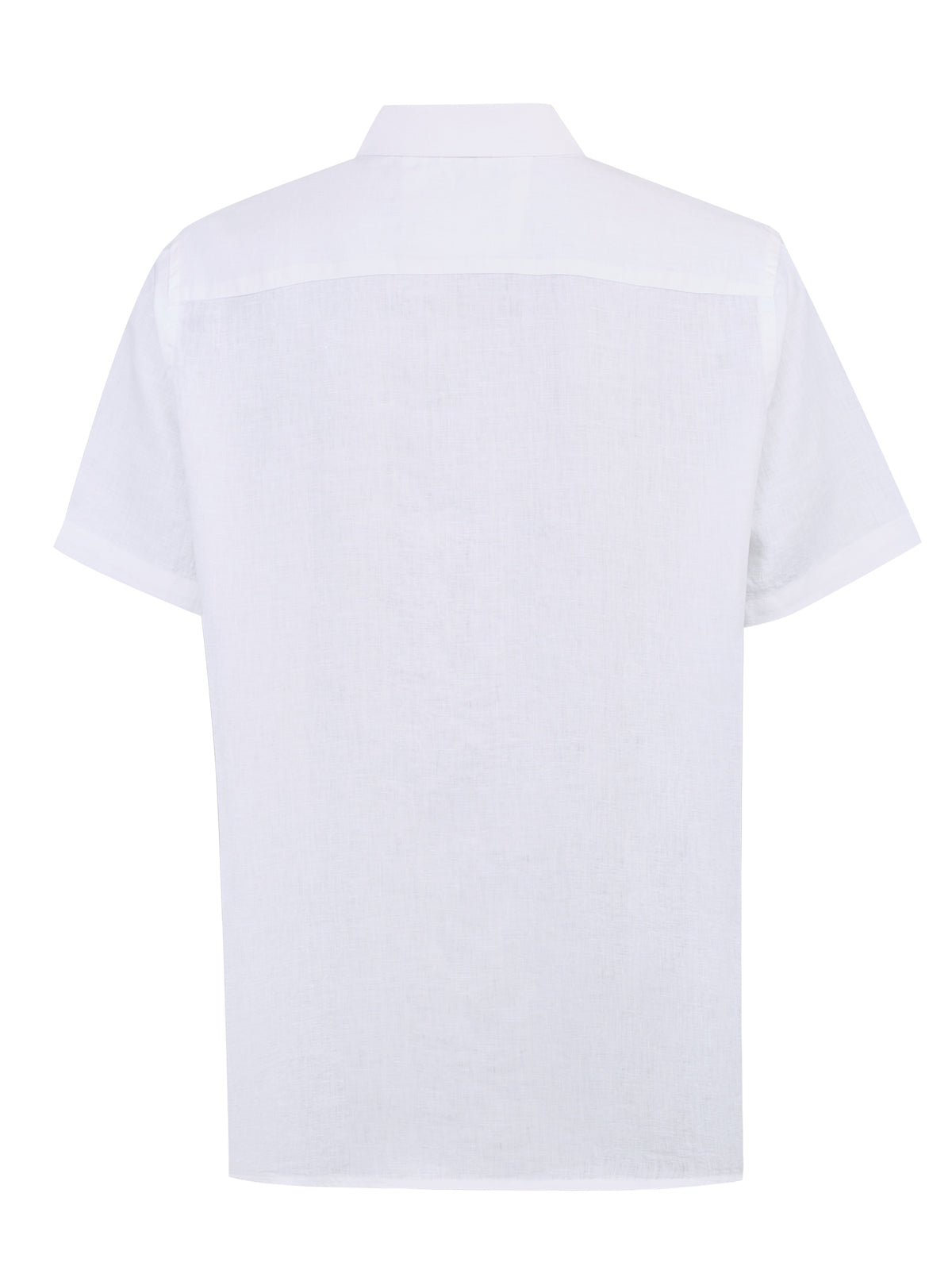 Camisa Lino Orgánico Hombre Linenshort Blanco Rockford