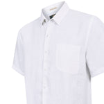 Camisa Lino Orgánico Hombre Linenshort Blanco Rockford