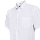 Camisa Lino Orgánico Hombre Linenshort Blanco Rockford