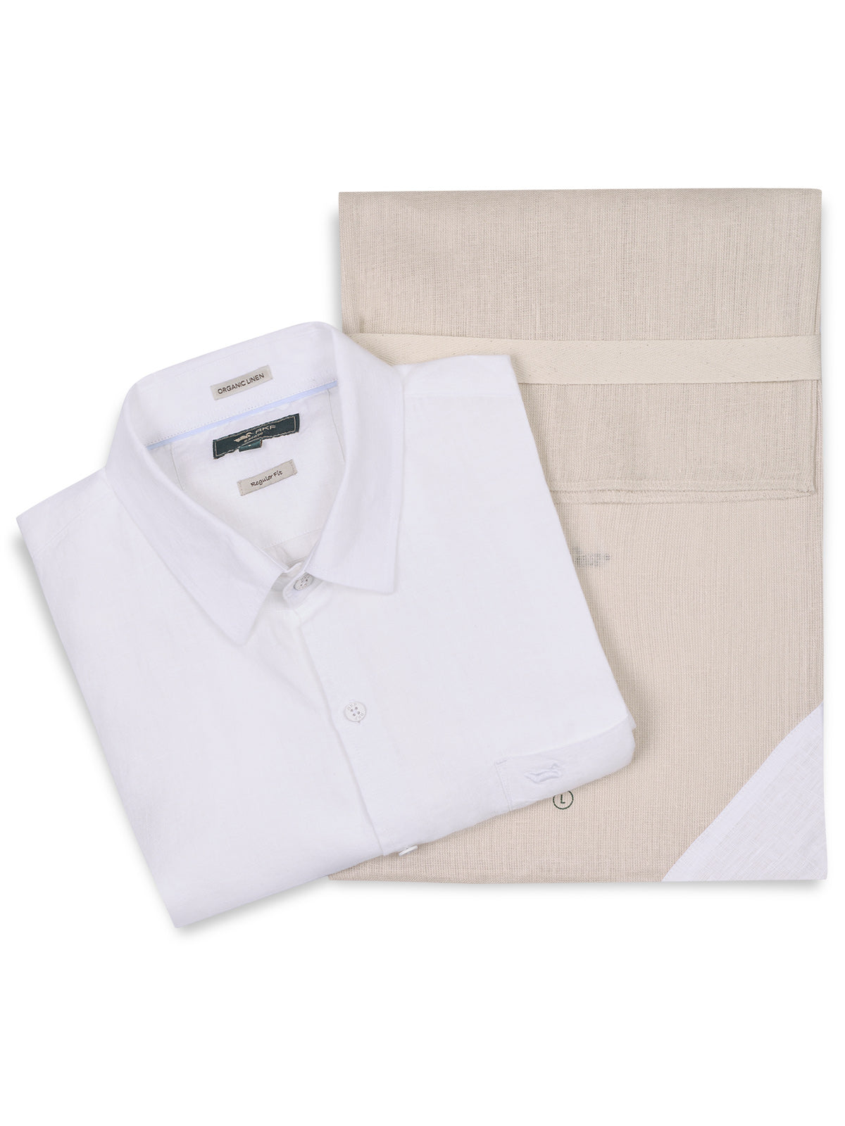 Camisa Lino Orgánico Hombre Linenshort Blanco Rockford
