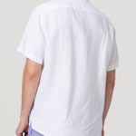 Camisa Lino Orgánico Hombre Linenshort Blanco Rockford