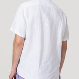 Camisa Lino Orgánico Hombre Linenshort Blanco Rockford