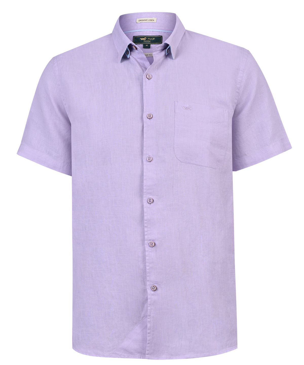 Camisa Lino Orgánico Hombre Linenshort Rosado Rockford