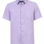 Camisa Lino Orgánico Hombre Linenshort Rosado Rockford