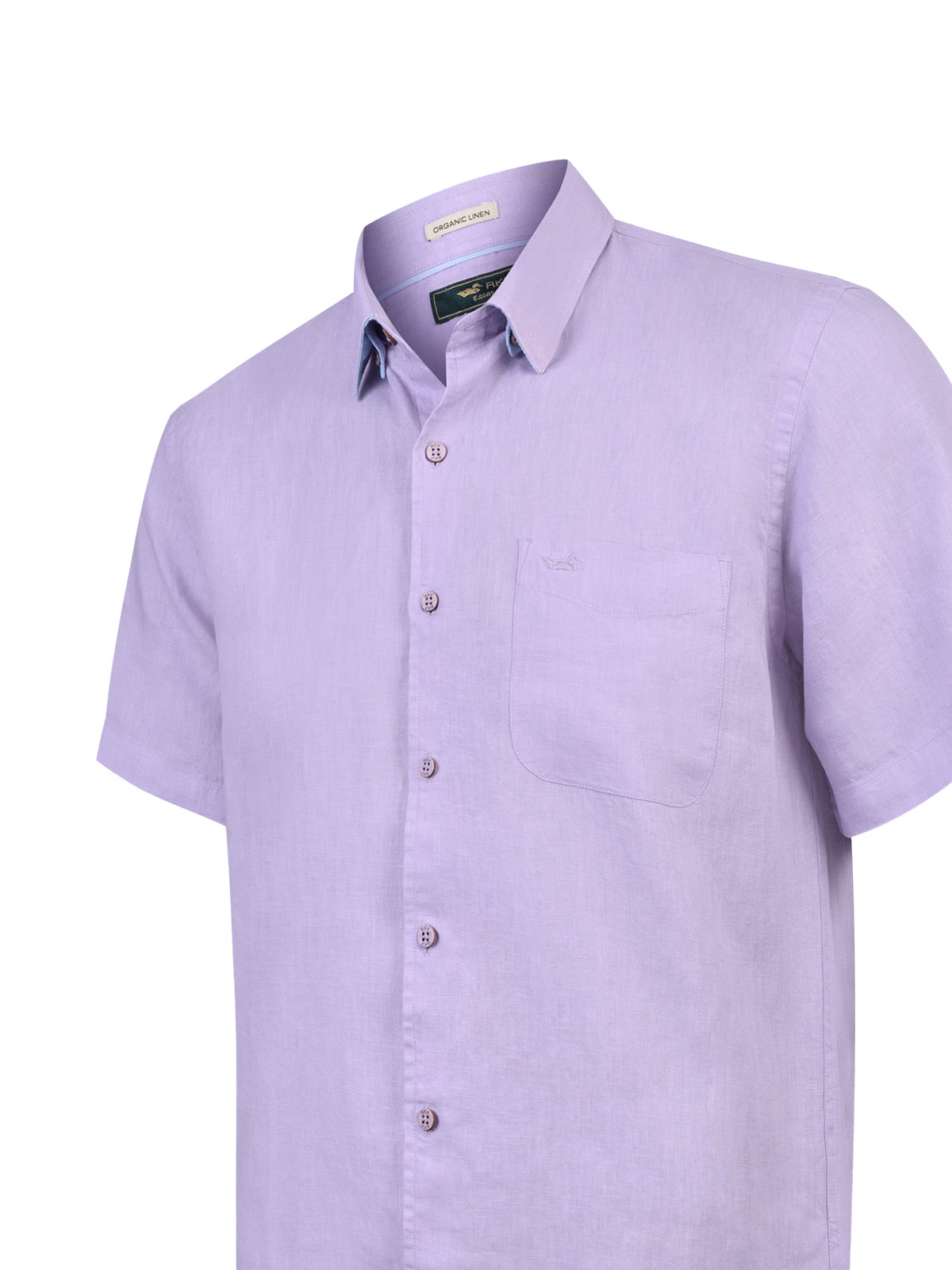 Camisa Lino Orgánico Hombre Linenshort Rosado Rockford