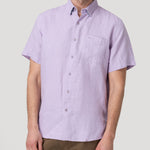Camisa Lino Orgánico Hombre Linenshort Rosado Rockford