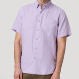 Camisa Lino Orgánico Hombre Linenshort Rosado Rockford