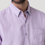Camisa Lino Orgánico Hombre Linenshort Rosado Rockford
