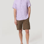 Camisa Lino Orgánico Hombre Linenshort Rosado Rockford