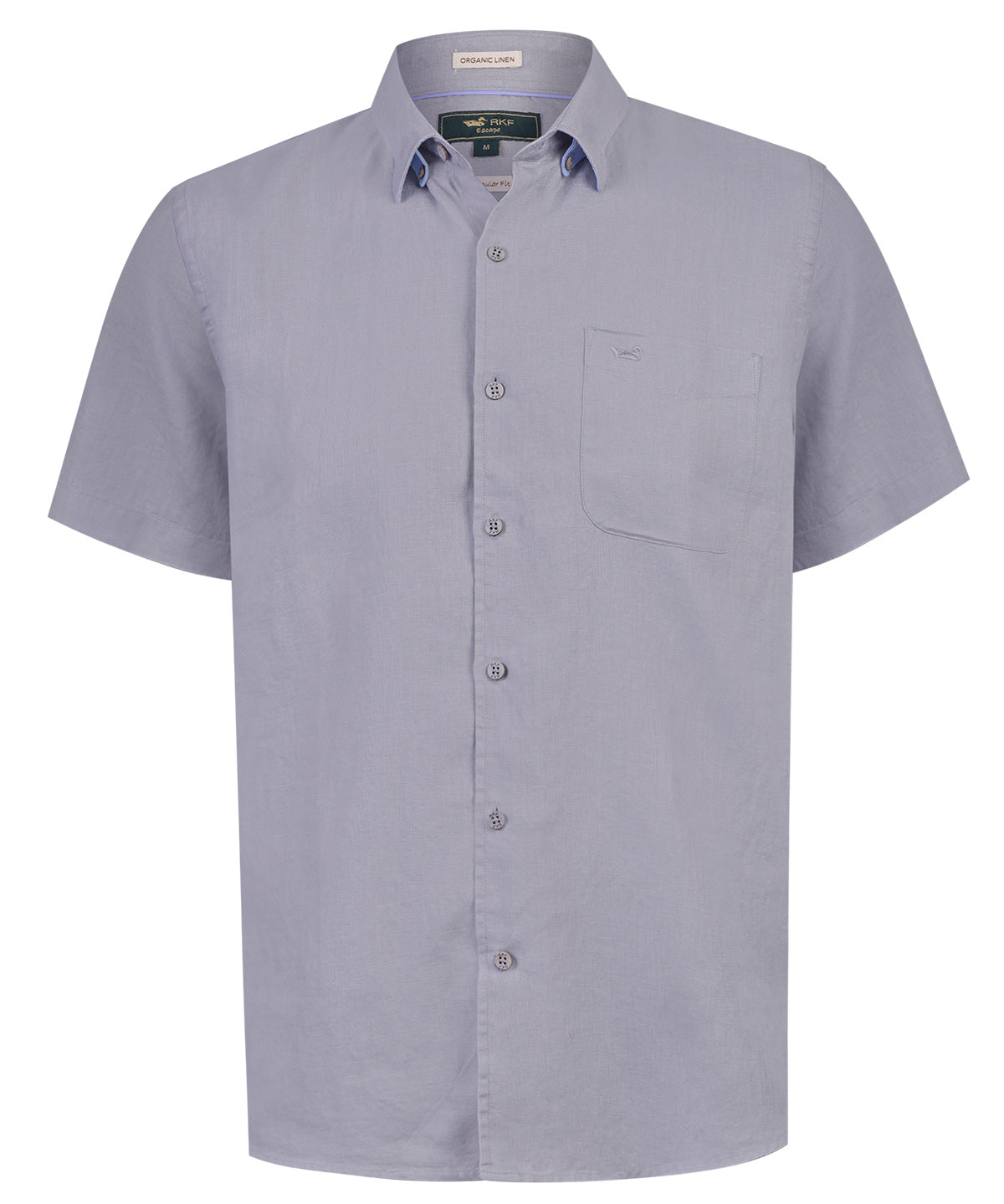 Camisa Lino Orgánico Hombre Linenshort Gris Rockford