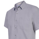 Camisa Lino Orgánico Hombre Linenshort Gris Rockford