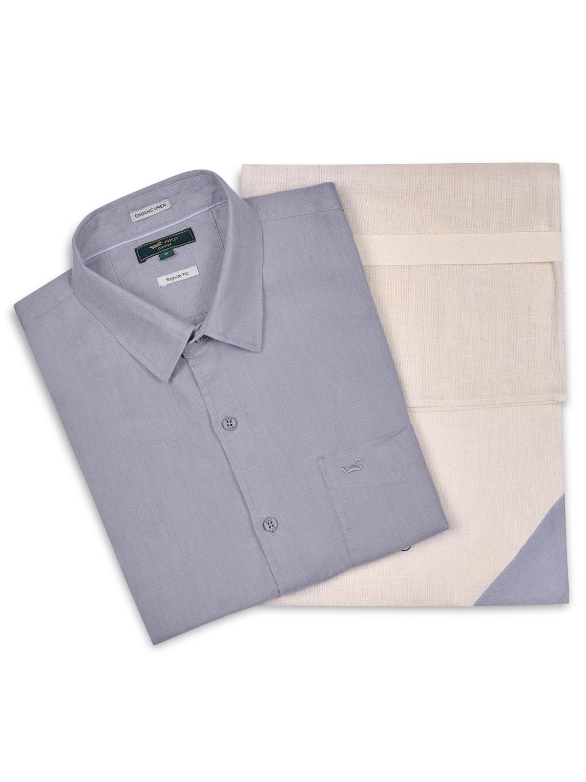 Camisa Lino Orgánico Hombre Linenshort Gris Rockford