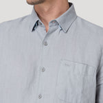Camisa Lino Orgánico Hombre Linenshort Gris Rockford