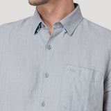 Camisa Lino Orgánico Hombre Linenshort Gris Rockford