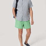 Camisa Lino Orgánico Hombre Linenshort Gris Rockford