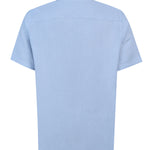 Camisa Lino Orgánico Hombre Linenshort Celeste Rockford