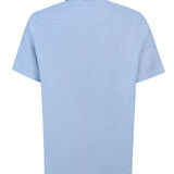 Camisa Lino Orgánico Hombre Linenshort Celeste Rockford
