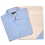 Camisa Lino Orgánico Hombre Linenshort Celeste Rockford
