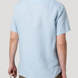 Camisa Lino Orgánico Hombre Linenshort Celeste Rockford