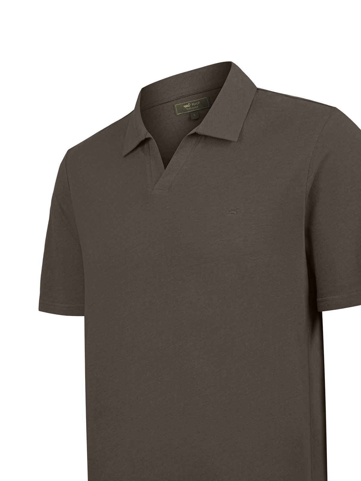 Polera Algodón Orgánico Hombre Vary Café Rockford