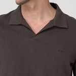 Polera Algodón Orgánico Hombre Vary Café Rockford