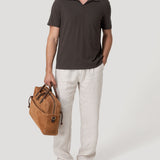 Polera Algodón Orgánico Hombre Vary Café Rockford