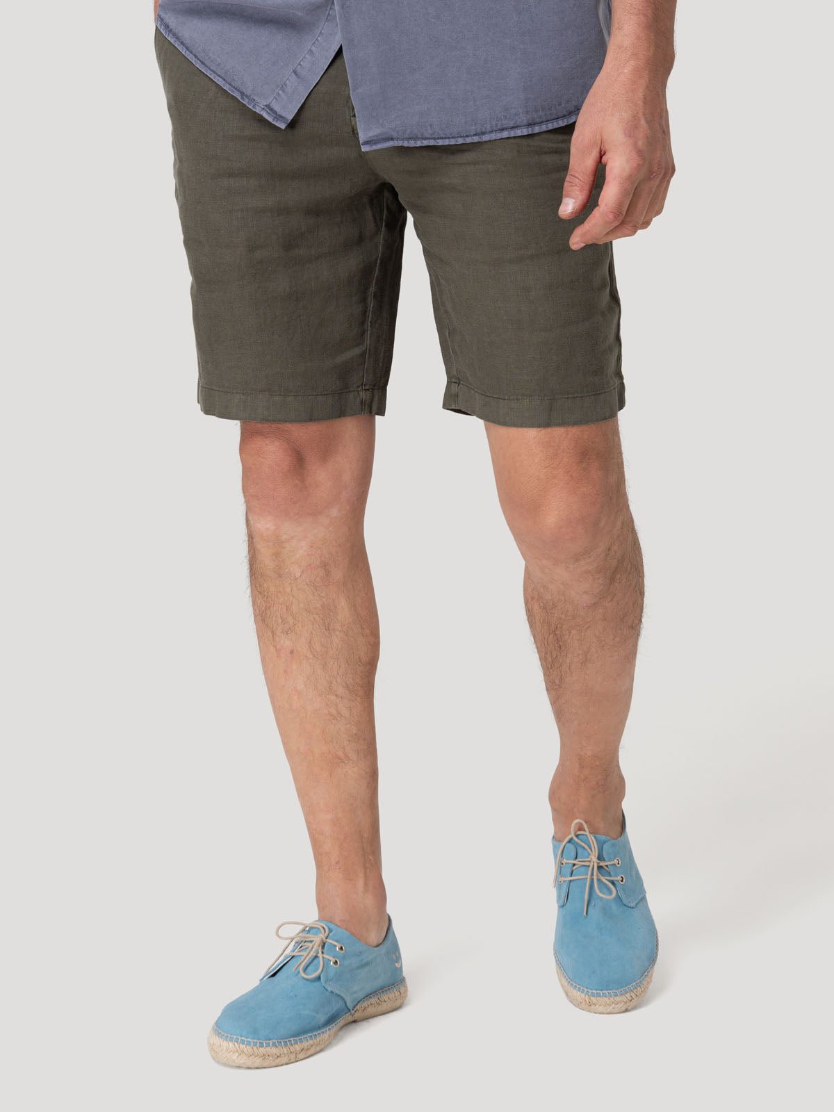 Short Lino Orgánico Hombre Linen Verde Rockford
