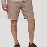 Short Lino Orgánico Hombre Linen Beige Rockford