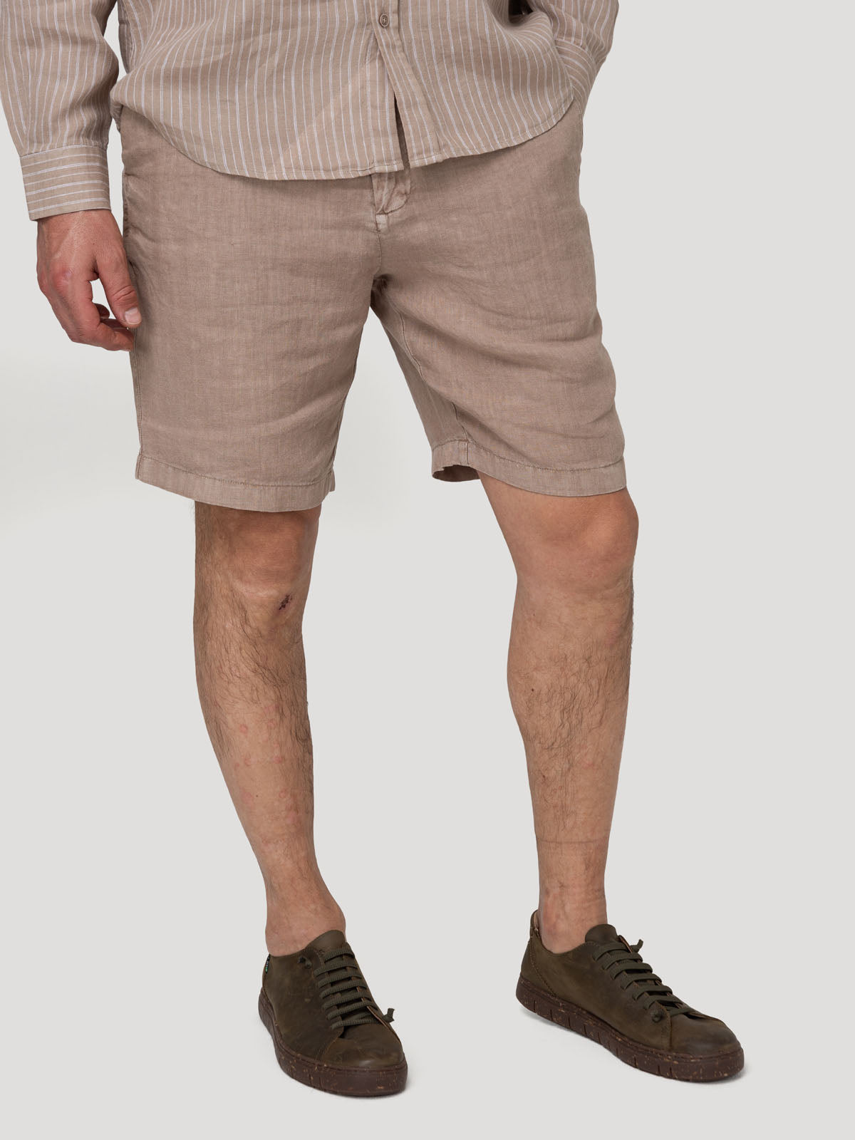 Short Lino Orgánico Hombre Linen Beige Rockford