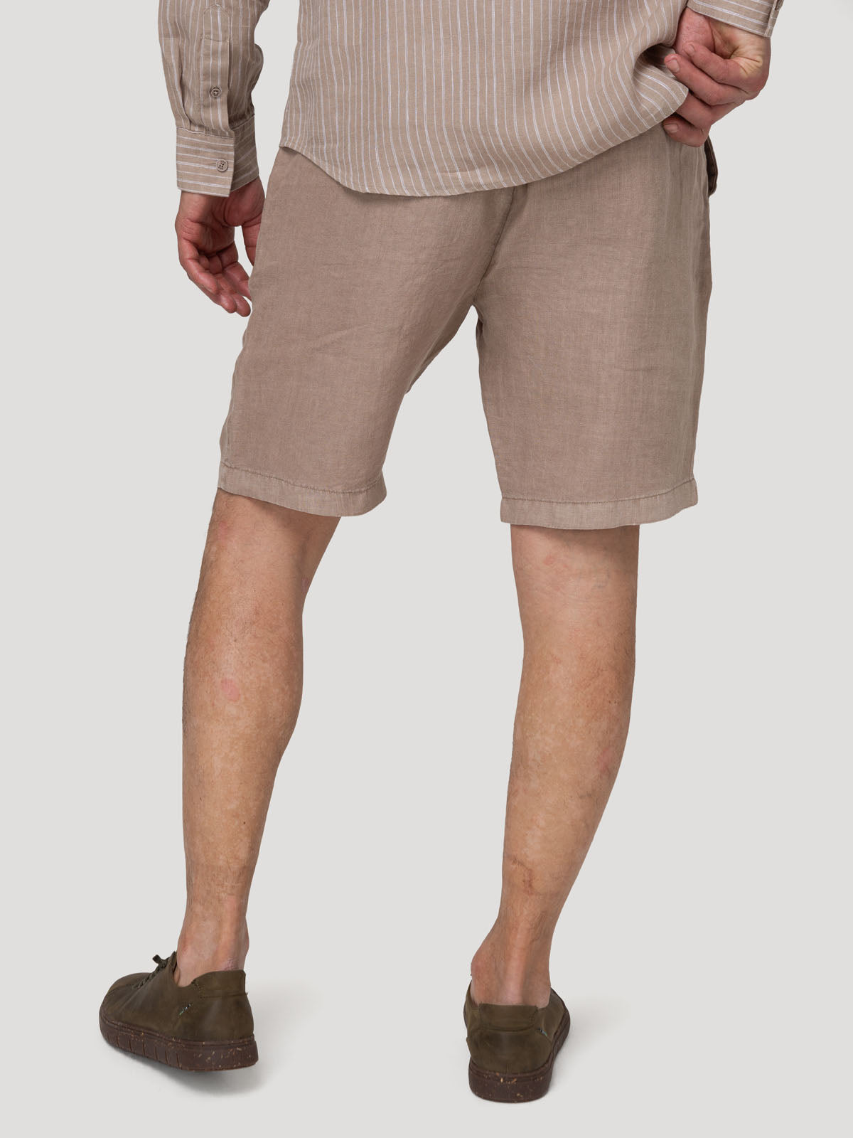 Short Lino Orgánico Hombre Linen Beige Rockford