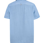 Camisa Lino Orgánico Hombre Linenpro Azul Rockford