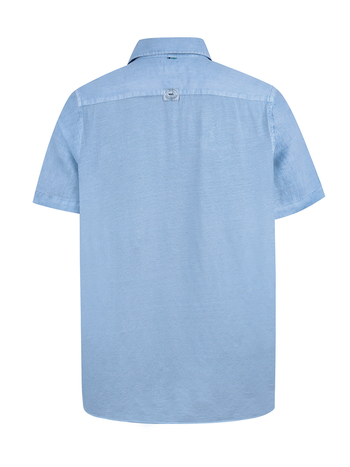 Camisa Lino Orgánico Hombre Linenpro Azul Rockford