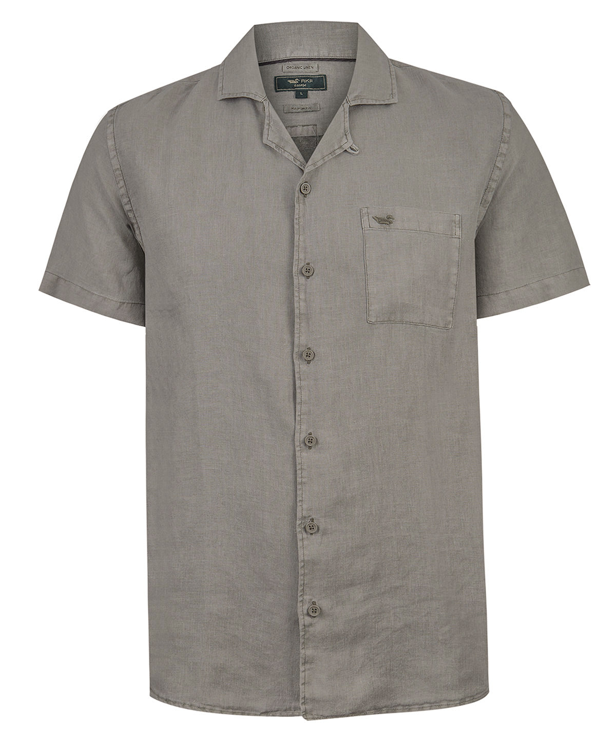 Camisa Lino Orgánico Hombre Linenpro Verde Rockford