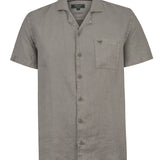 Camisa Lino Orgánico Hombre Linenpro Verde Rockford