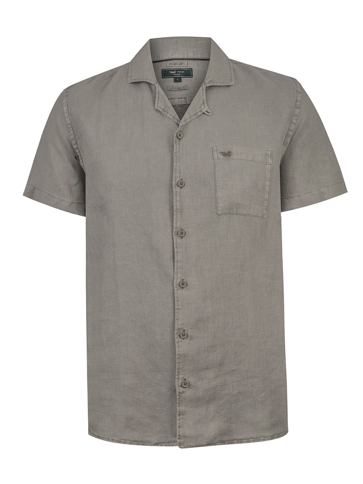 Camisa Lino Orgánico Hombre Linenpro Verde Rockford