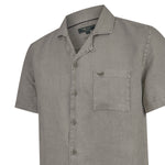 Camisa Lino Orgánico Hombre Linenpro Verde Rockford