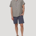 Camisa Lino Orgánico Hombre Linenpro Verde Rockford