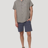 Camisa Lino Orgánico Hombre Linenpro Verde Rockford