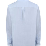 Camisa Lino Orgánico Hombre Linenit Celeste Rockford
