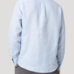 Camisa Lino Orgánico Hombre Linenit Celeste Rockford