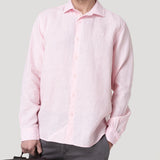 Camisa Lino Orgánico Hombre Linenit Rosado Rockford
