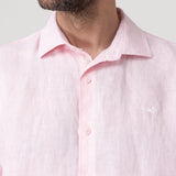 Camisa Lino Orgánico Hombre Linenit Rosado Rockford