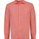 Camisa Lino Orgánico Hombre Linenit Rojo Rockford