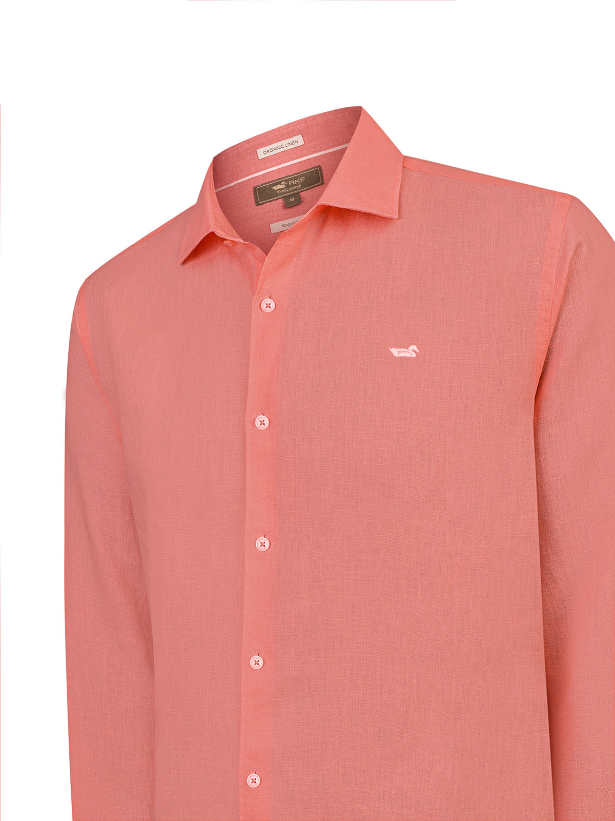 Camisa Lino Orgánico Hombre Linenit Rojo Rockford