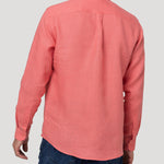 Camisa Lino Orgánico Hombre Linenit Rojo Rockford