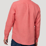 Camisa Lino Orgánico Hombre Linenit Rojo Rockford