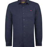 Camisa Lino Orgánico Hombre Linenit Azul Rockford