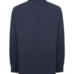 Camisa Lino Orgánico Hombre Linenit Azul Rockford