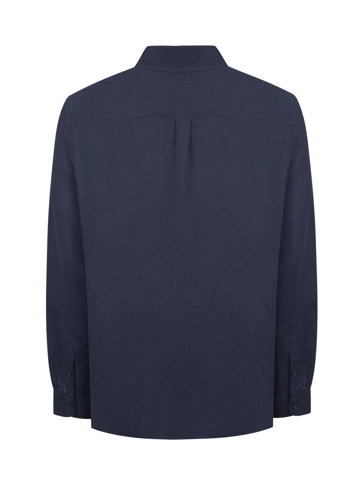 Camisa Lino Orgánico Hombre Linenit Azul Rockford
