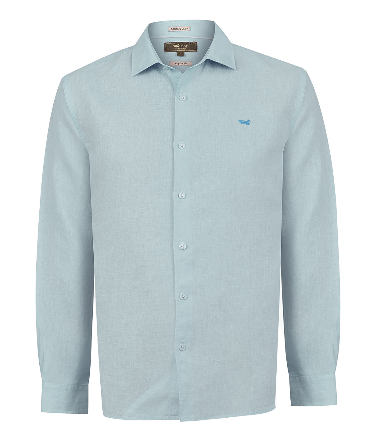 Camisa Lino Orgánico Hombre Linenit Verde Rockford